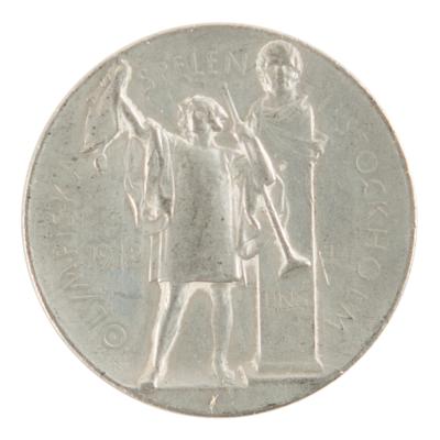 Lot #6031 Stockholm 1912 Olympics Aluminum Souvenir Winner's Medal - Image 2