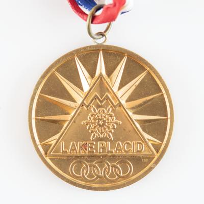 Lot #6329 Lake Placid 1979 Gold Winner's Medal from the World Luge Test - Image 2