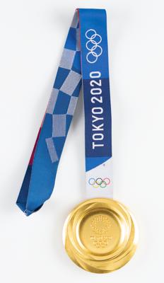 Lot #6398 Tokyo 2020 Summer Olympics Gold Winner's Medal with Official Case, Pin, and Diploma - Image 2