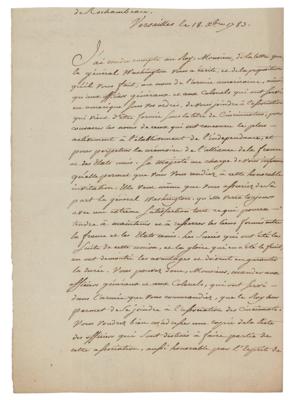 Lot #263 Philippe Henri, Marquis de Segur Manuscript Letter