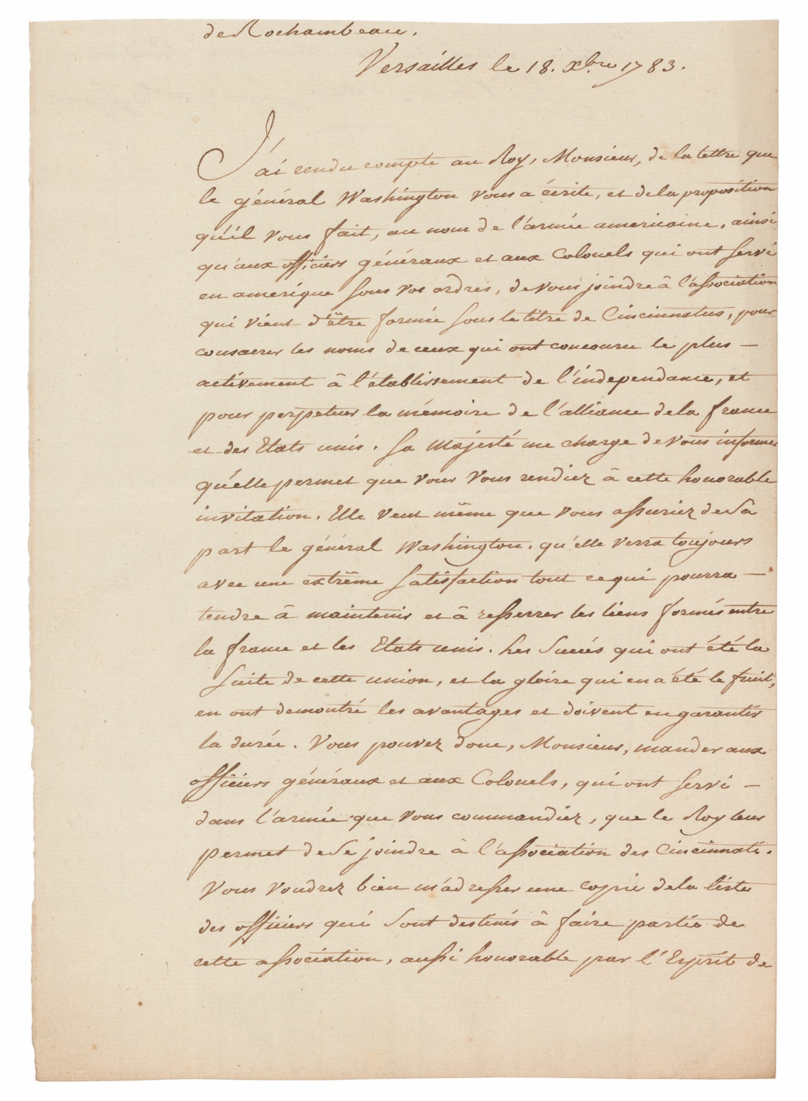 Lot #263 Philippe Henri, Marquis de Segur Manuscript Letter