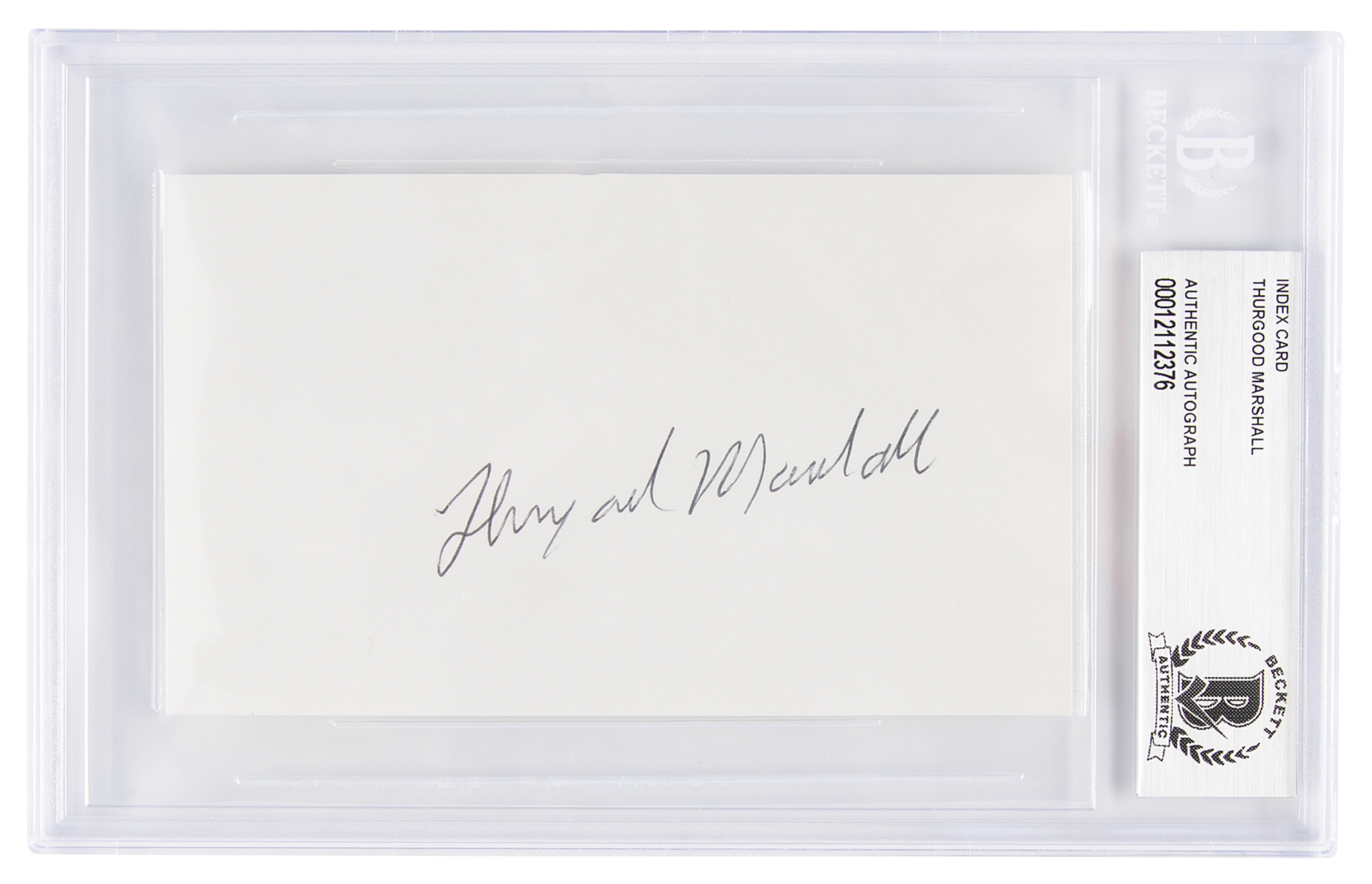 Lot #285 Thurgood Marshall Signature