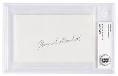 Lot #285 Thurgood Marshall Signature