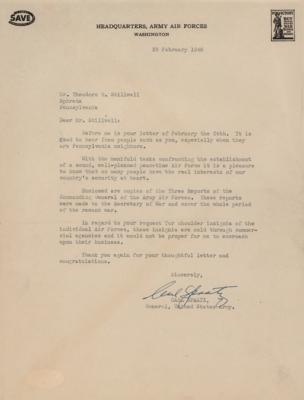 Lot #383 Carl Spaatz Typed Letter Signed - Image 1