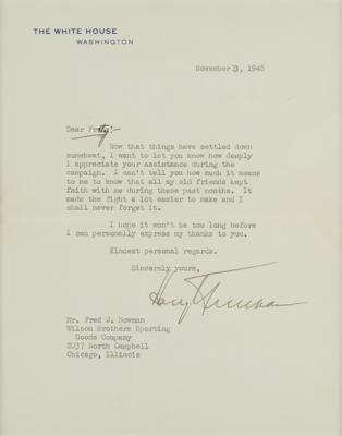 Lot #158 Harry S. Truman Typed Letter Signed as President - Image 2