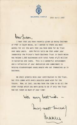 Lot #207 King Charles III Typed Letter Signed