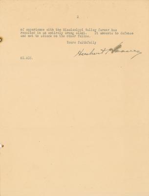 Lot #107 Herbert Hoover Typed Letter Signed - Image 2