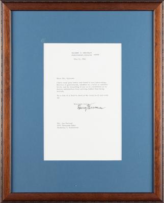 Lot #161 Harry S. Truman Typed Letter Signed - Image 2