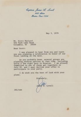 Lot #393 Neil Armstrong, Gene Cernan, and James Lovell (3) Typed Letters Signed - Image 4