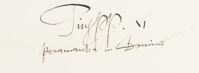 Lot #306 Pope Pius XI Signed Apostolic Benediction - Image 2