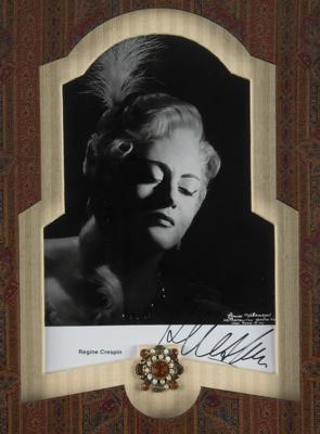 Lot #568 Regine Crespin Signed Photograph and Brooch