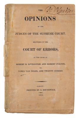 Lot #191 Robert Fulton and Robert R. Livingston: Court Booklet