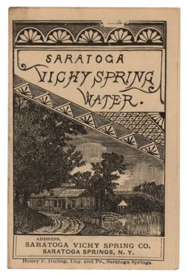 Lot #294 New York: Saratoga Vichy Spring Co. Brochure