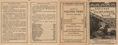 Lot #294 New York: Saratoga Vichy Spring Co. Brochure - Image 3