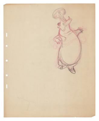 Lot #461 Preston Blair: Hyacinth Hippo (6) production drawings and (2) preliminary background drawings from Fantasia - Image 5