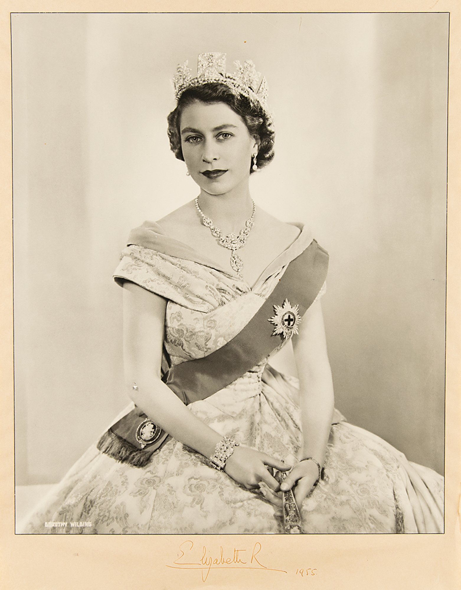 Lot #213 Queen Elizabeth II Oversized Signed Photograph