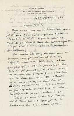 Lot #430 Rene Magritte Autograph Letter Signed