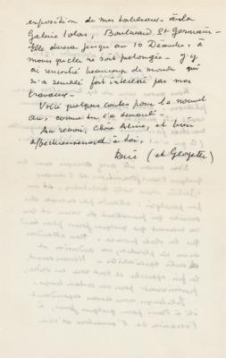 Lot #430 Rene Magritte Autograph Letter Signed - Image 2