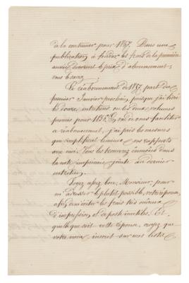 Lot #519 Alphonse de Lamartine Autograph Letter Signed - Image 2
