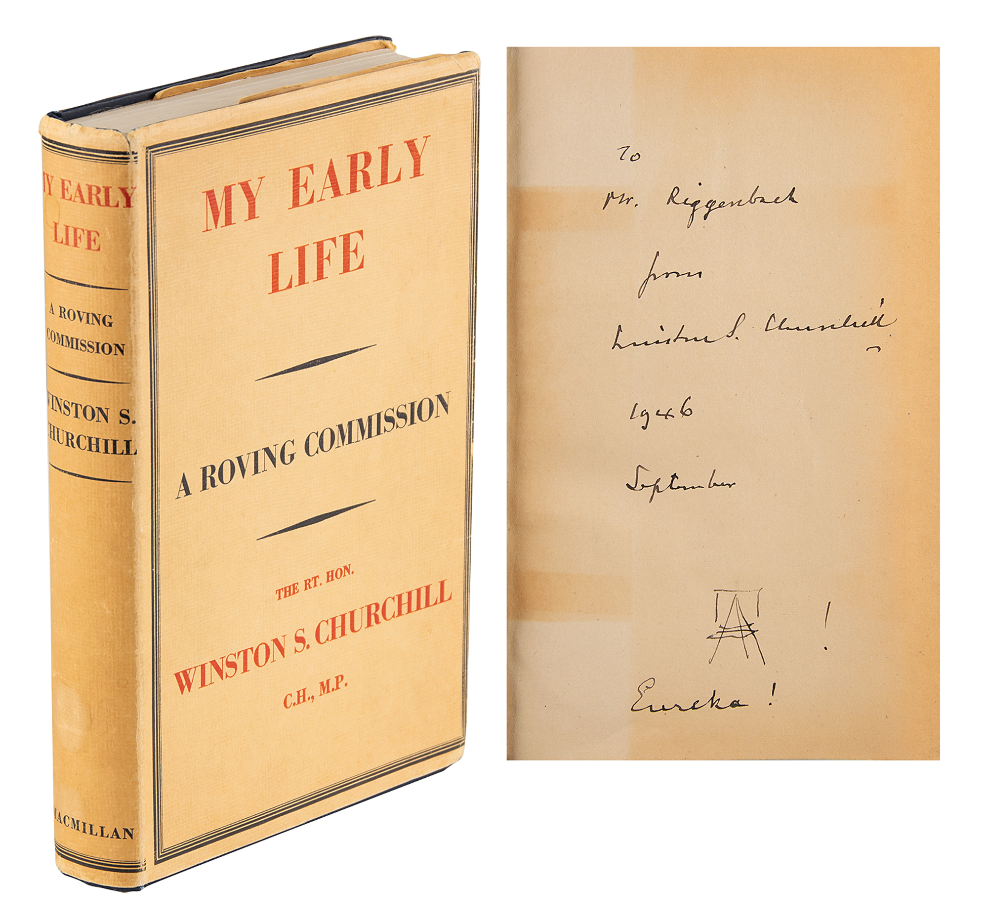 Lot #199 Winston Churchill Signed Book