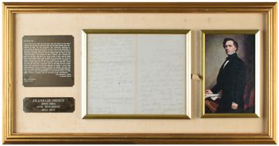 Lot #27 Franklin Pierce Autograph Letter Signed