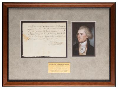 Lot #5 Thomas Jefferson Autograph Document Signed on Public Arms