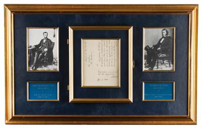 Lot #45 Abraham Lincoln Autograph Endorsement Signed as President for Bull Run Veteran