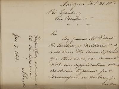 Lot #45 Abraham Lincoln Autograph Endorsement Signed as President for Bull Run Veteran - Image 2