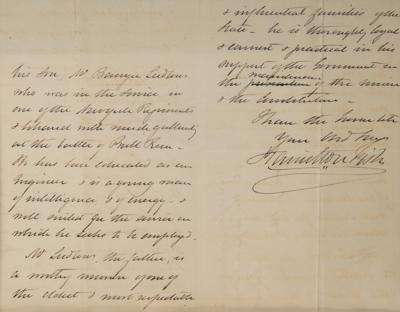 Lot #45 Abraham Lincoln Autograph Endorsement Signed as President for Bull Run Veteran - Image 4