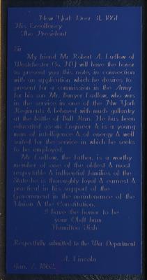 Lot #45 Abraham Lincoln Autograph Endorsement Signed as President for Bull Run Veteran - Image 5