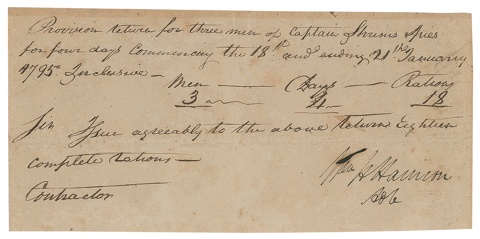 Lot #21 William Henry Harrison Autograph Document Signed