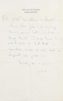 Lot #67 Jacqueline Kennedy Autograph Letter Signed - Image 2