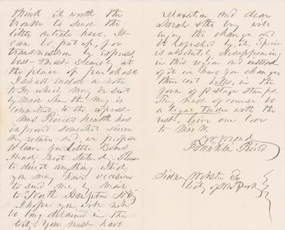 Lot #28 Franklin Pierce Autograph Letter Signed - Image 2
