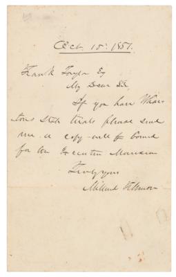 Lot #26 Millard Fillmore Autograph Letter Signed