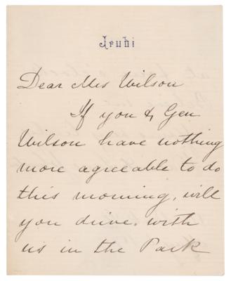 Lot #32 James Buchanan: Harriet Lane Autograph Letter Signed