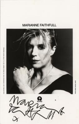 Lot #628 Marianne Faithfull Signed Photograph - Image 1