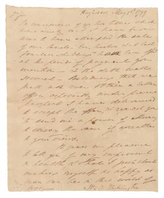 Lot #388 William Washington Autograph Letter