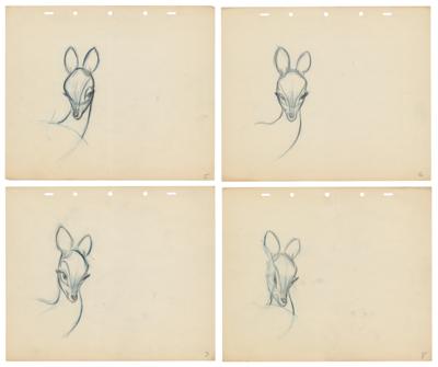 Lot #460 Preston Blair: Faline (4) production drawings from Bambi