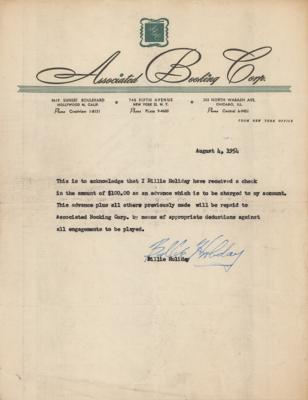 Lot #545 Billie Holiday Document Signed