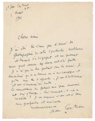 Lot #501 Jean Cocteau Autograph Letter Signed