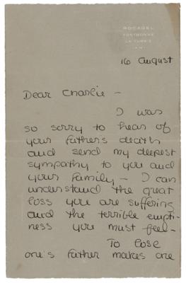 Lot #683 Grace Kelly Autograph Letter Signed