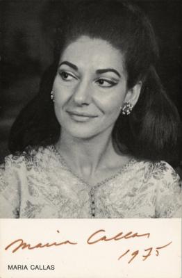 Lot #566 Maria Callas Signed Photograph