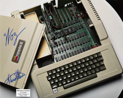Lot #228 Apple: Wozniak and Wayne Signed Photograph
