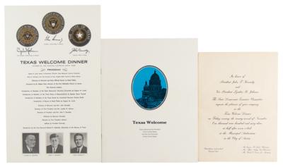 Lot #116 John F. Kennedy: Texas Welcome Dinner Booklet, Program, and Invitation - Image 1