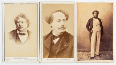 Lot #503 Alexandre Dumas, pere et fils (3) Carte-de-Visite Photographs - Image 1