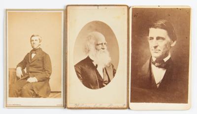 Lot #525 New England Authors: Emerson, Holmes, and Bryant (3) Carte-de-Visite Photographs - Image 1