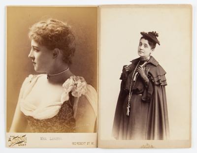 Lot #765 Lillie Langtry and Eleanora Duse (2) Cabinet Photographs - Image 1