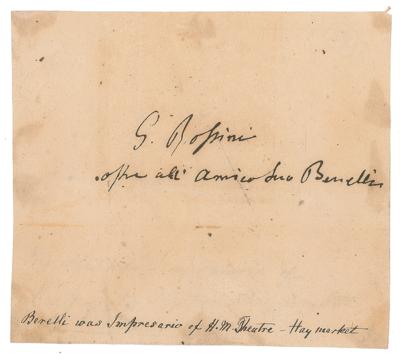 Lot #575 Gioachino Rossini Signature - Image 1