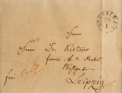 Lot #572 Felix Mendelssohn Hand-Addressed Mailing Envelope - Image 2