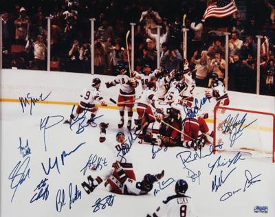 Lot #845 Miracle on Ice Signed Photograph